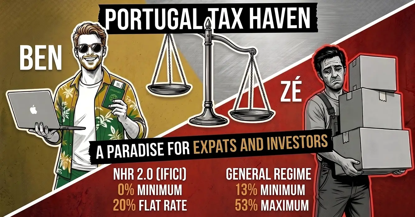 Overview illustration of the IFICI and former NHR tax regimes in Portugal