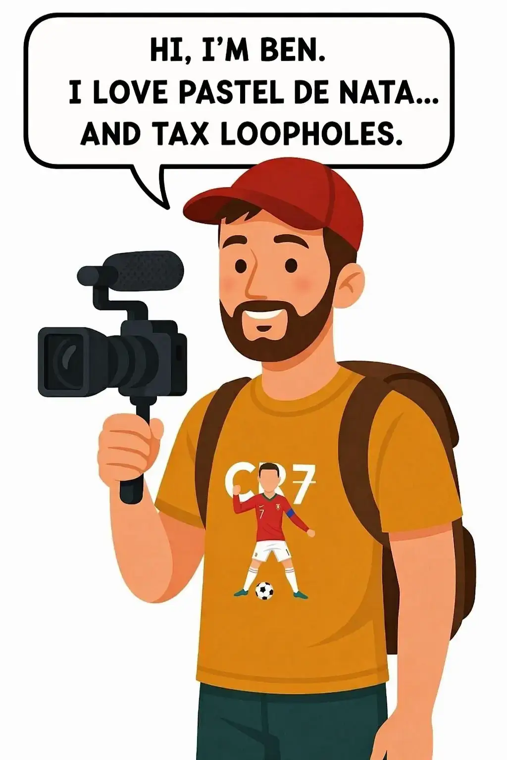 Illustration of Ben introducing himself as the central character of the publication